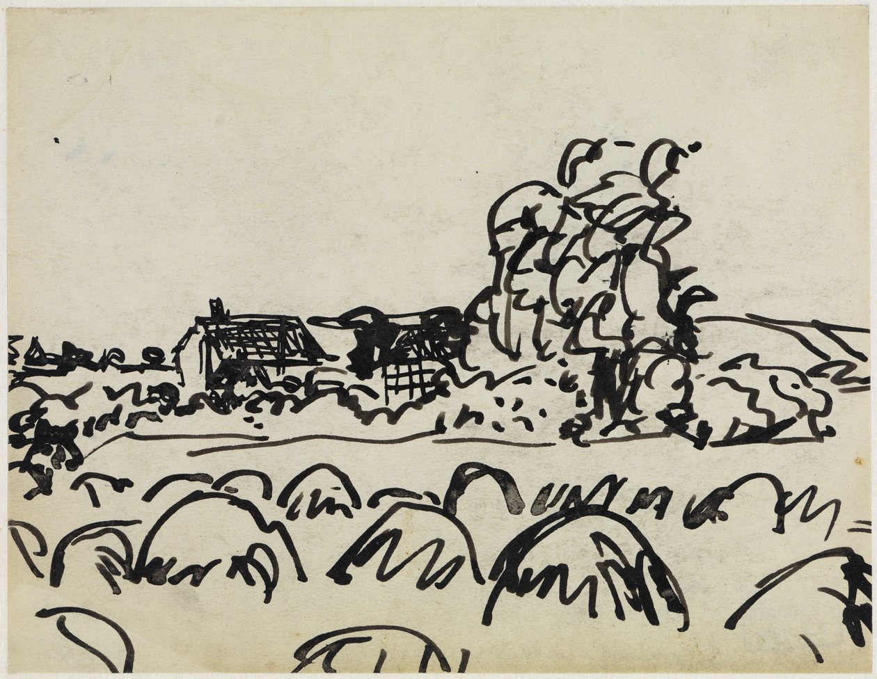 Paraszti tanya Fehmarnon alkotó: Ernst Ludwig Kirchner