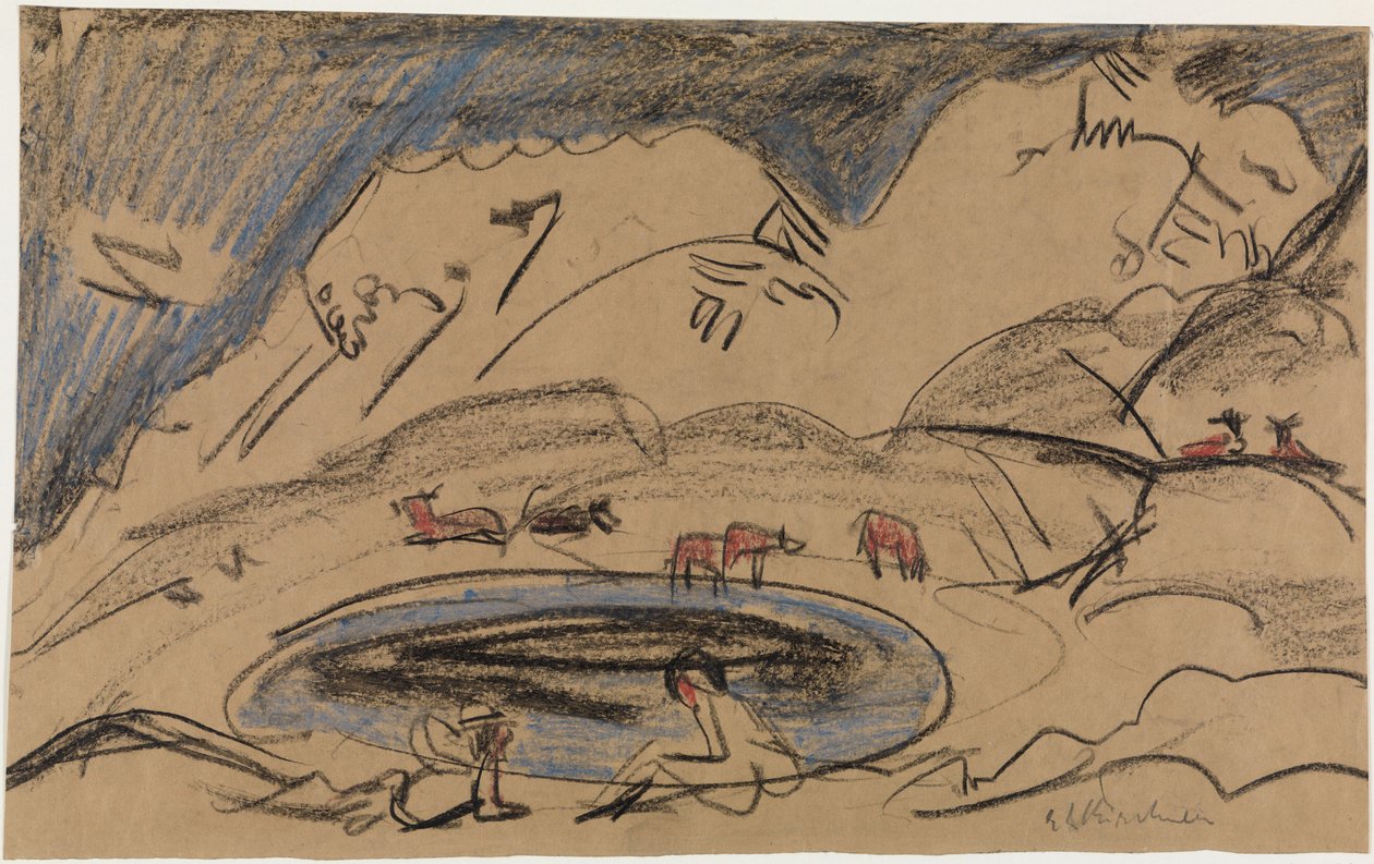Hegyi tó alkotó: Ernst Ludwig Kirchner