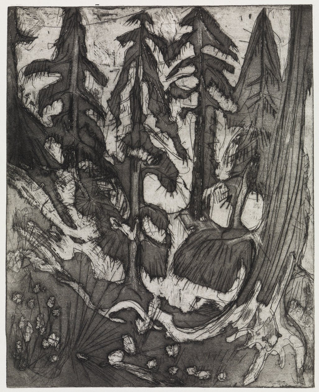hegyi erdő alkotó: Ernst Ludwig Kirchner