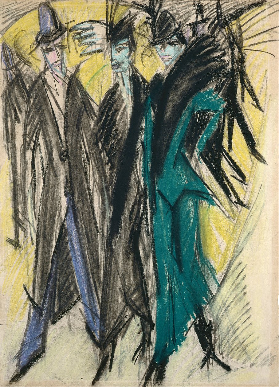 Berlini utcai jelenet alkotó: Ernst Ludwig Kirchner