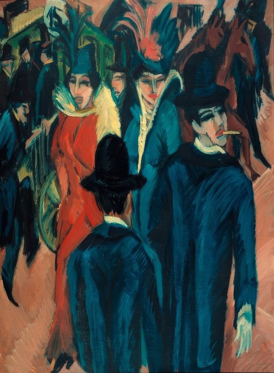 Berlini utcakép alkotó: Ernst Ludwig Kirchner