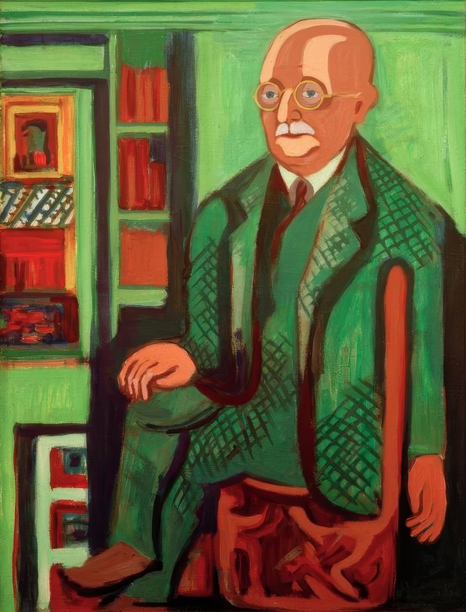 Portré Dr. Hagemann alkotó: Ernst Ludwig Kirchner