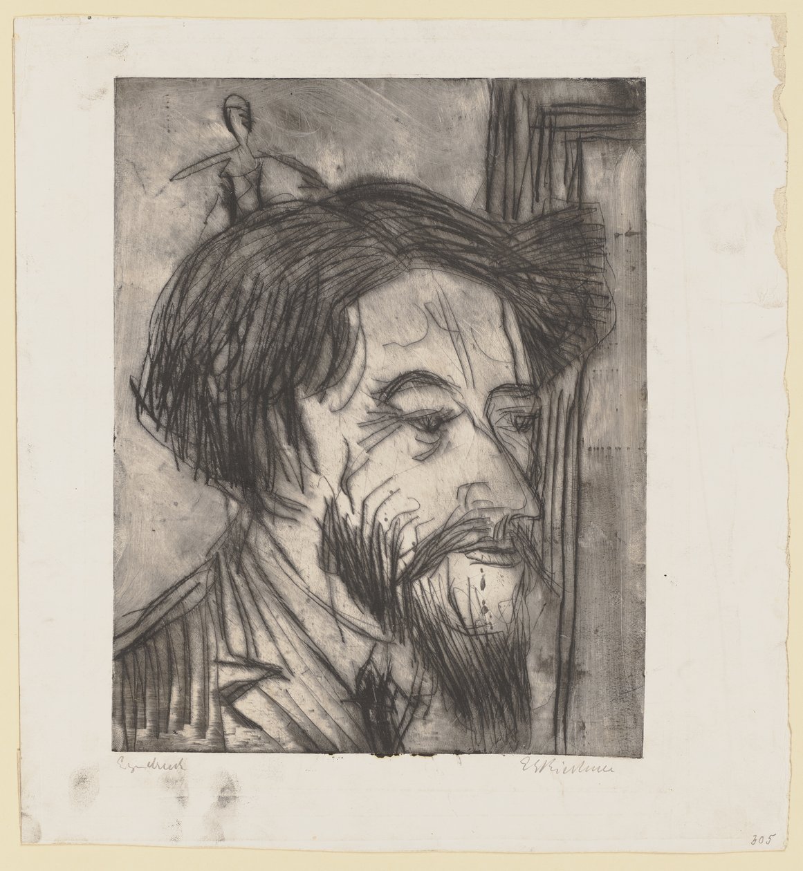 Enrico Padua professzor portréja alkotó: Ernst Ludwig Kirchner