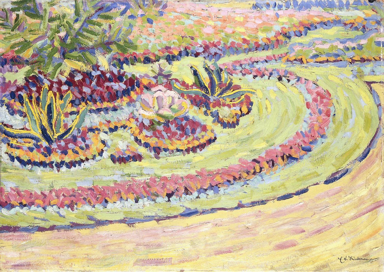 Blumbenbeete, 1906 alkotó: Ernst Ludwig Kirchner