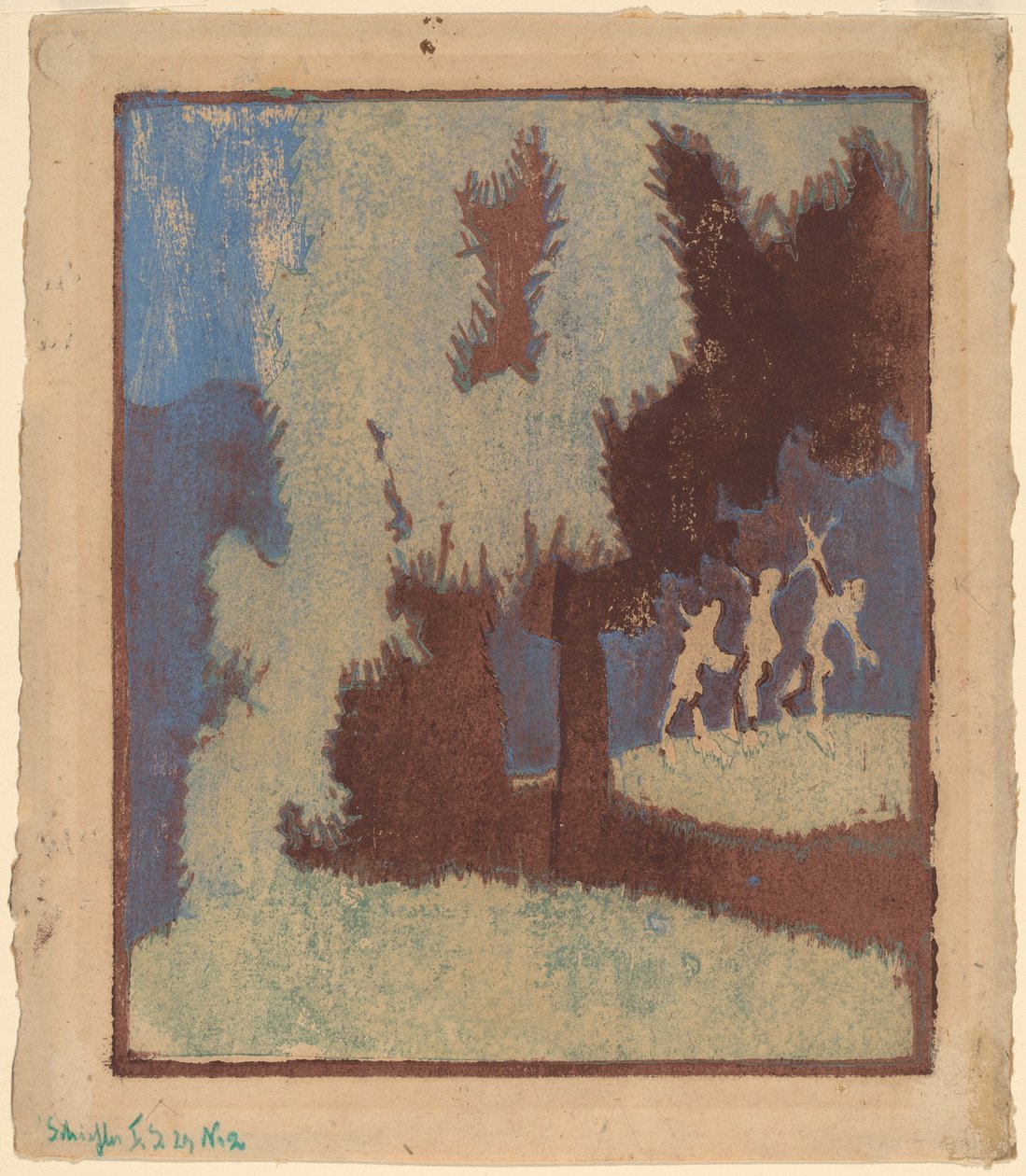 Gesztenyefák holdfényben alkotó: Ernst Ludwig Kirchner