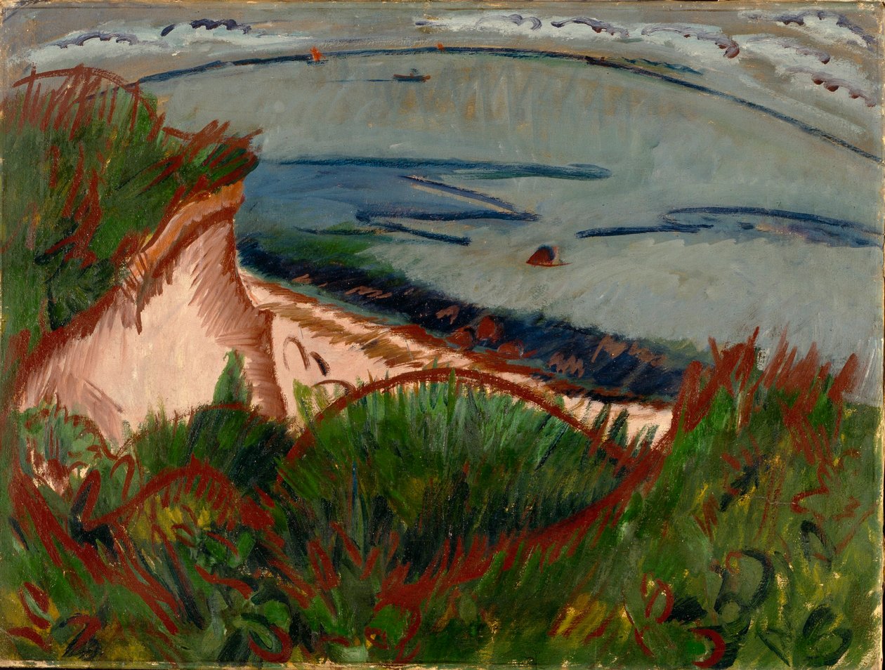 Tengerparti táj Fehmarnon alkotó: Ernst Ludwig Kirchner