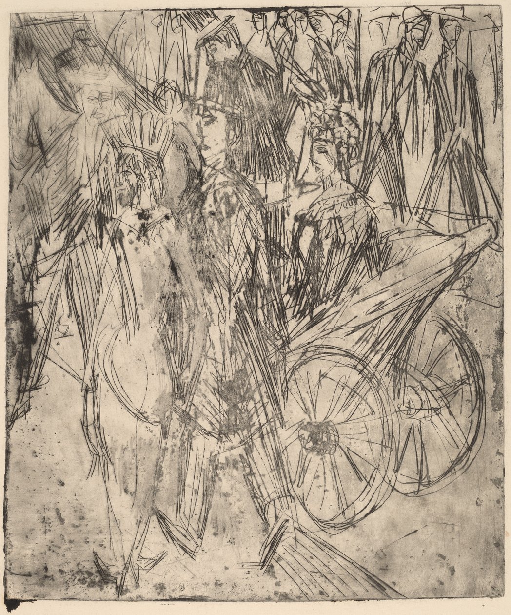 Pár egy hintó előtt alkotó: Ernst Ludwig Kirchner