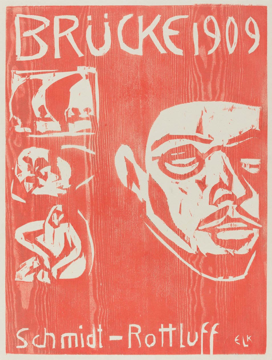 A Brucke Művészcsoport Negyedik Évkönyvének borítója alkotó: Ernst Ludwig Kirchner