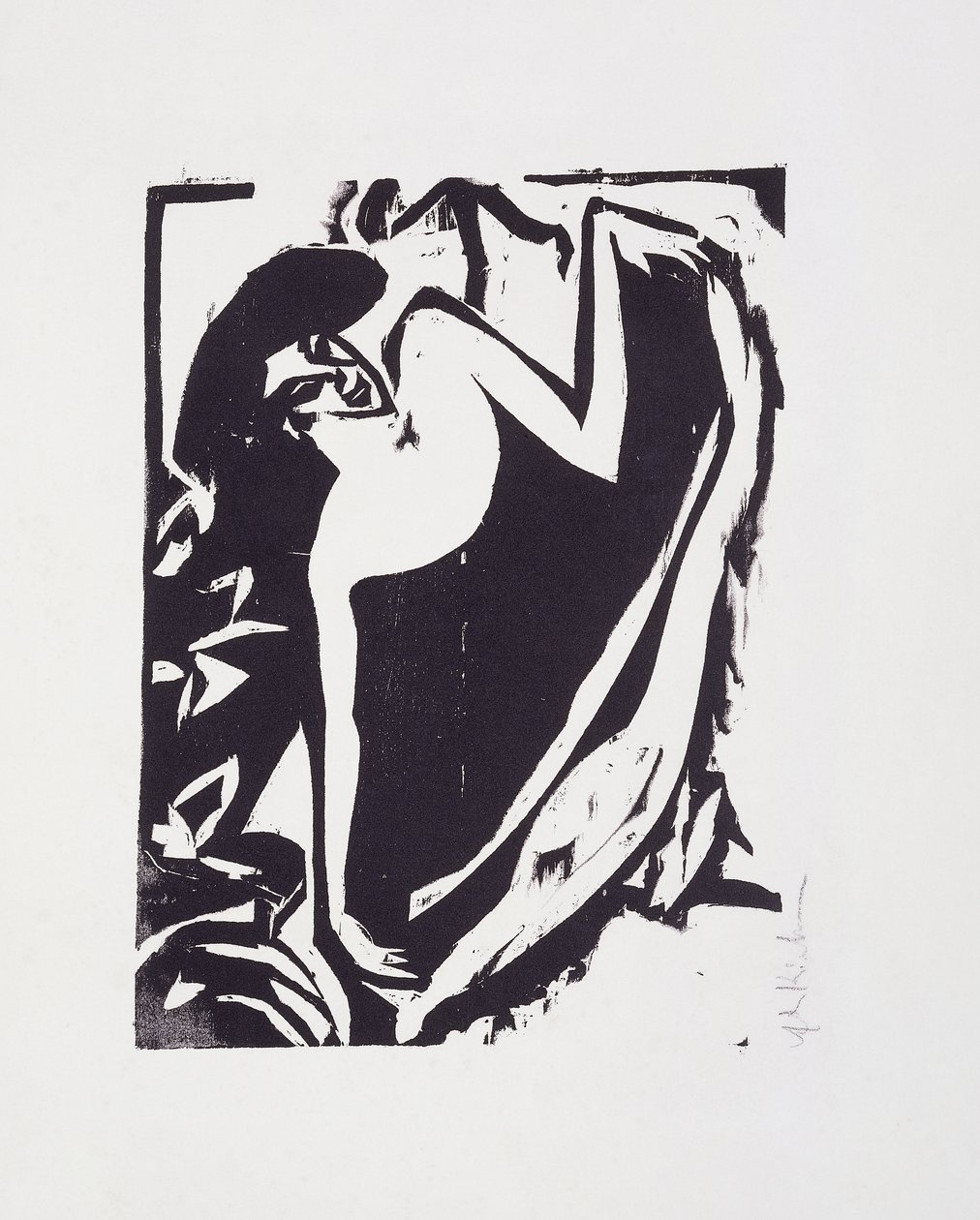 Táncosnő megemelt szoknyával, 1909 alkotó: Ernst Ludwig Kirchner
