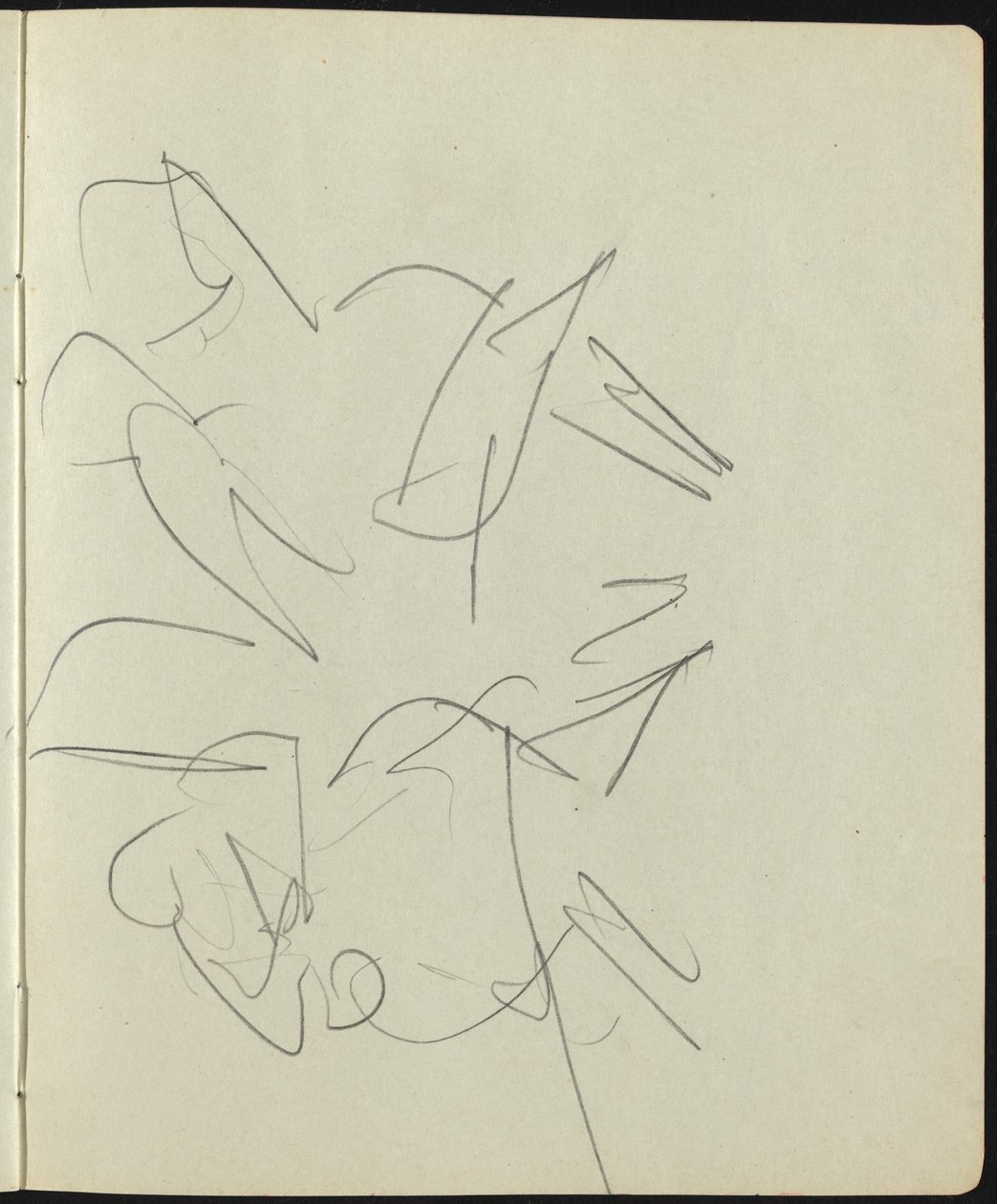 Táncosok és előadók (Oldal egy vázlatfüzetből) alkotó: Ernst Ludwig Kirchner