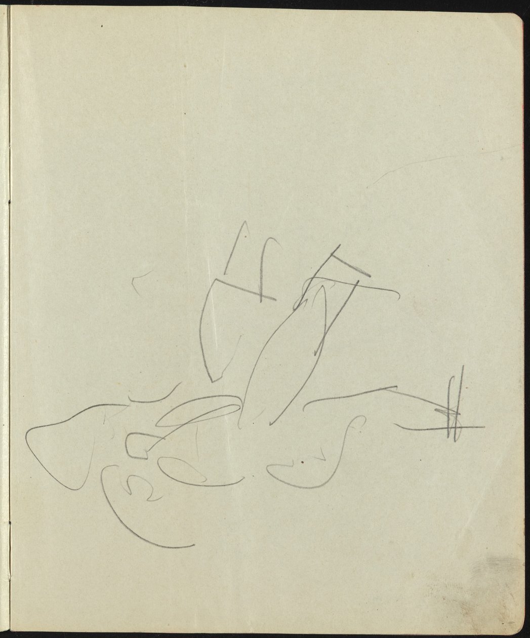 Táncosok és előadók (Oldal egy vázlatfüzetből) alkotó: Ernst Ludwig Kirchner