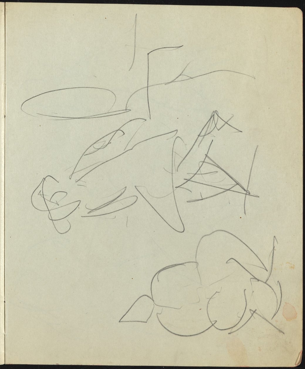 Táncosok és előadók (Oldal egy vázlatfüzetből) alkotó: Ernst Ludwig Kirchner