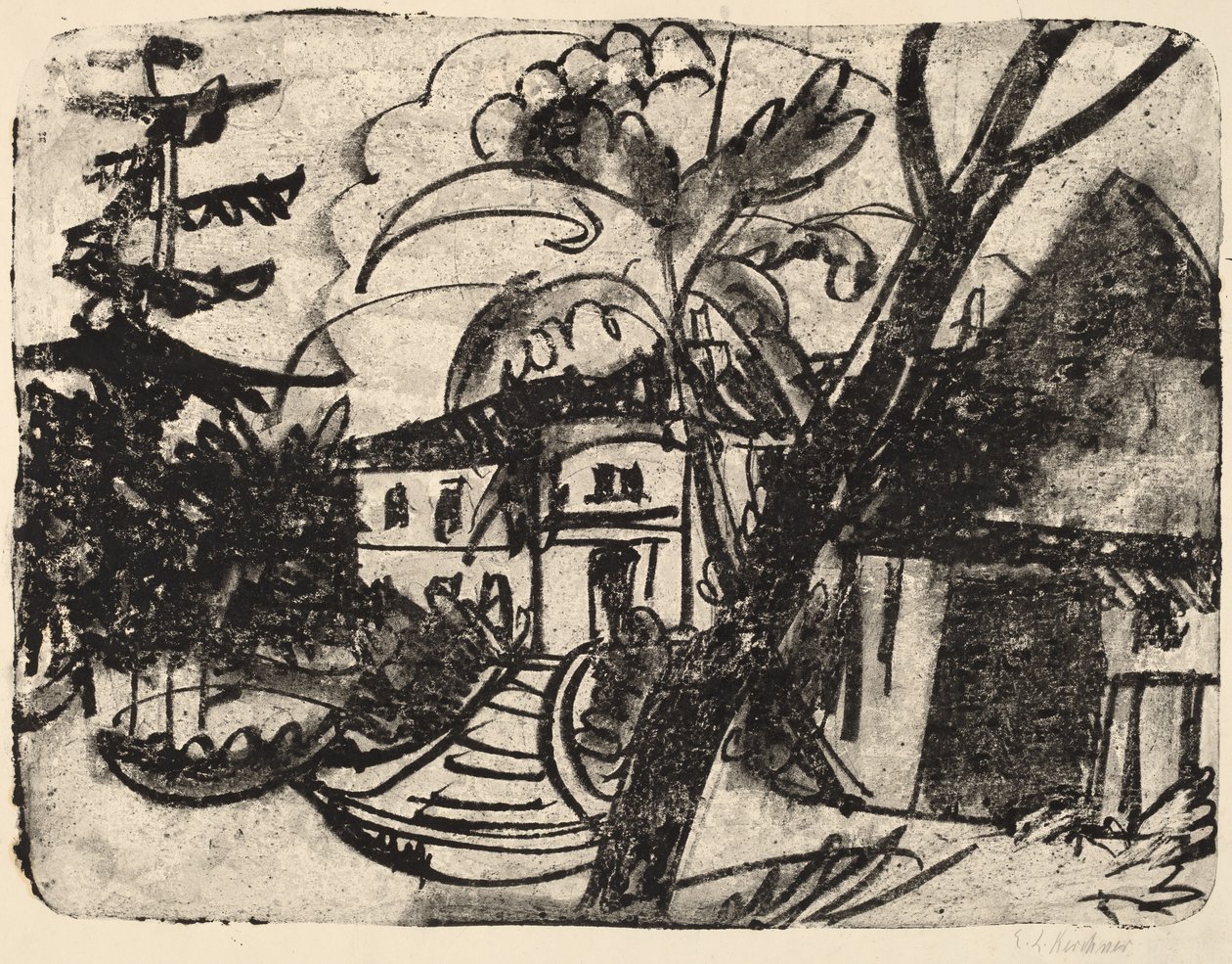 Dán farm udvarházzal alkotó: Ernst Ludwig Kirchner