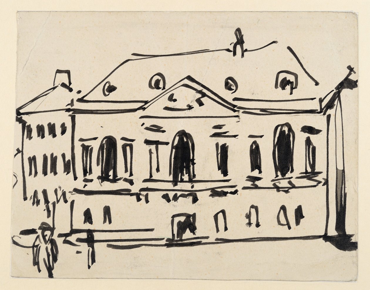 A Kurlandi-palota a drezdai Zeughausplatzon alkotó: Ernst Ludwig Kirchner