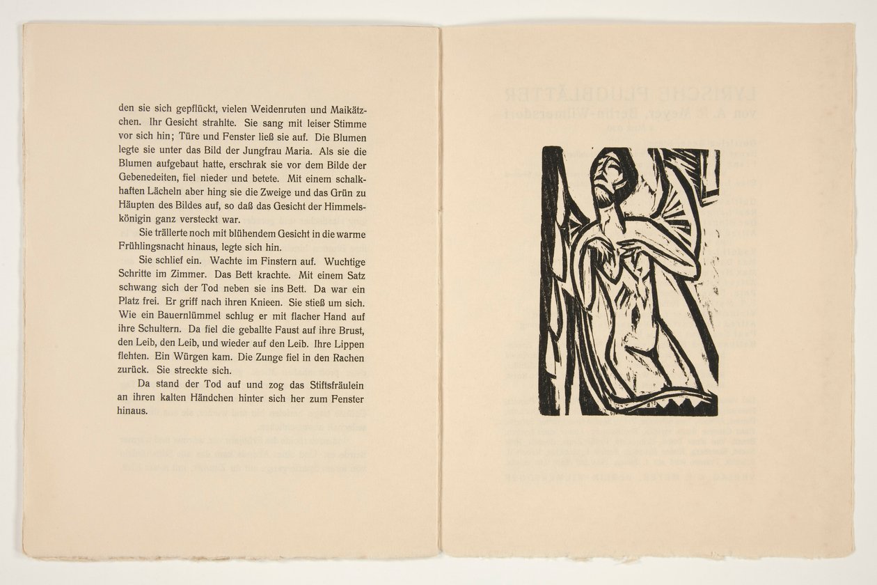 A Canoness és a halál. Illusztrációk Alfred Doeblin regényéhez alkotó: Ernst Ludwig Kirchner
