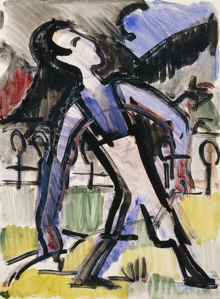 Davos figura, 1924 alkotó: Ernst Ludwig Kirchner