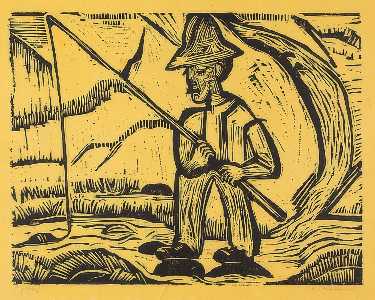 A halász. 1923 alkotó: Ernst Ludwig Kirchner