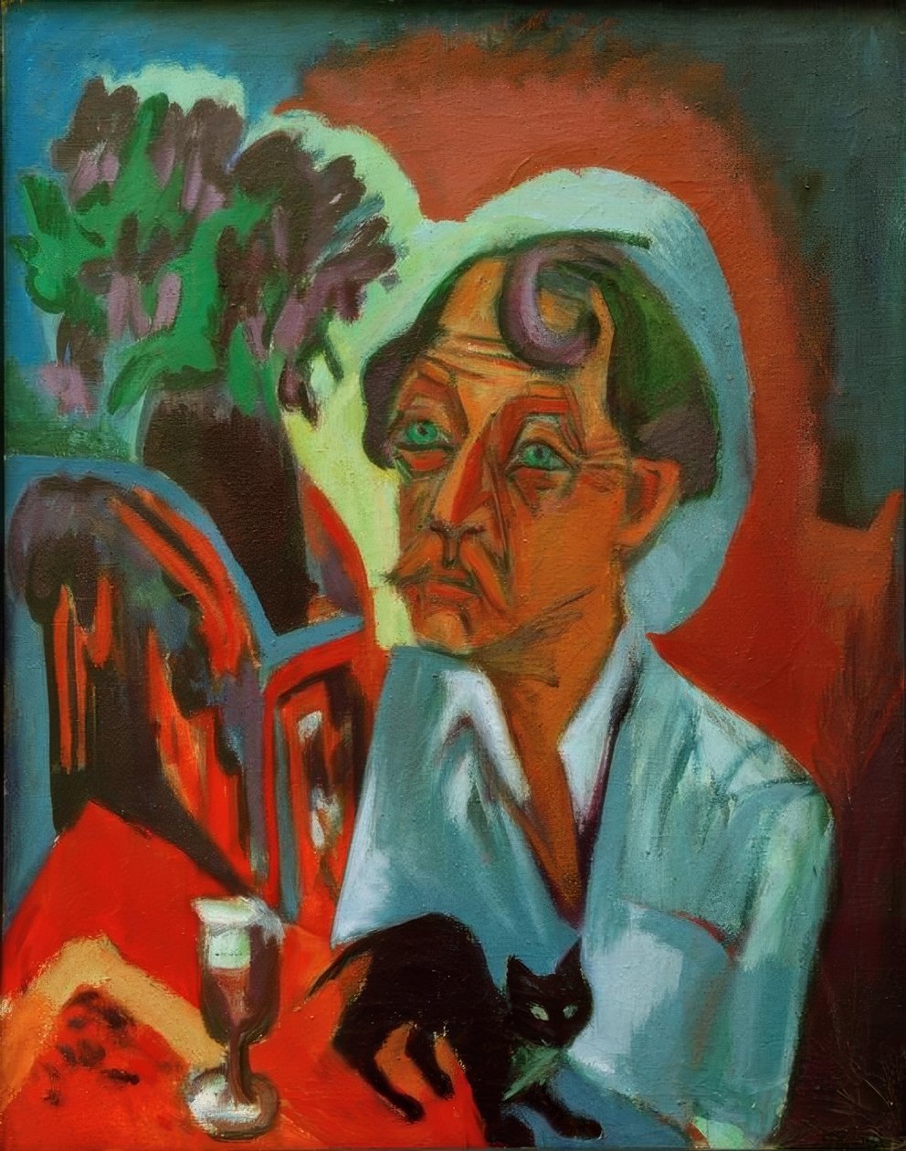 Stirner festő egy macskával alkotó: Ernst Ludwig Kirchner