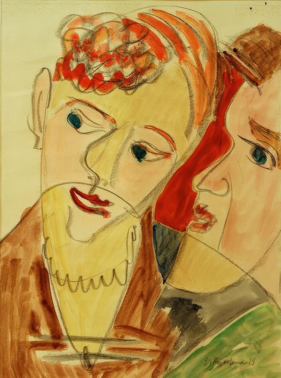 Die Hembusse (Szerelmespár H.) alkotó: Ernst Ludwig Kirchner