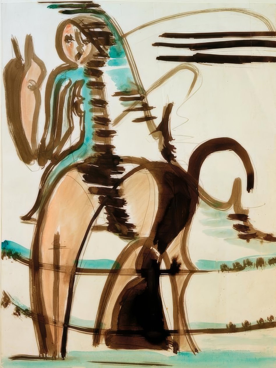 The Rider (1. nagyobb változat) alkotó: Ernst Ludwig Kirchner