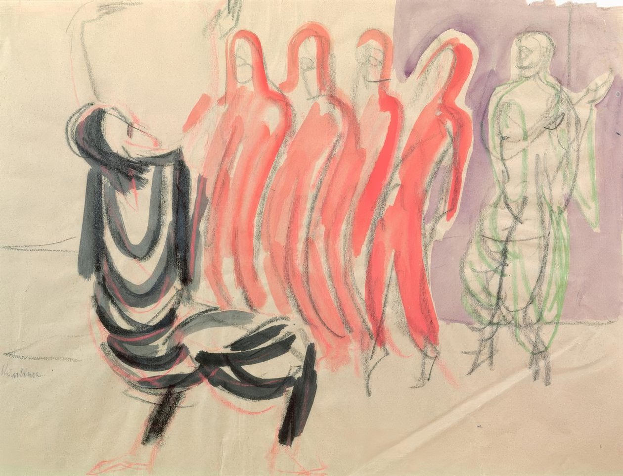 A Mary Wigmans tánciskola alkotó: Ernst Ludwig Kirchner