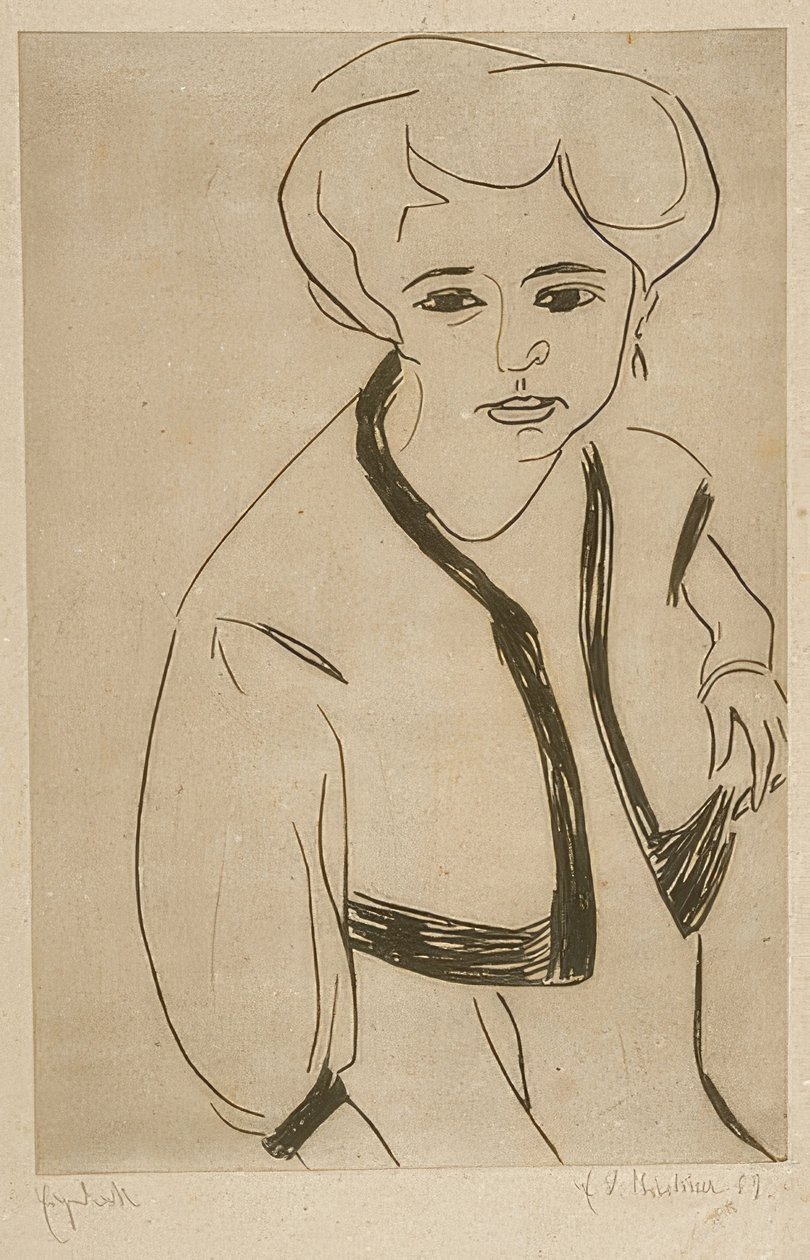 Dodó. 1909 alkotó: Ernst Ludwig Kirchner