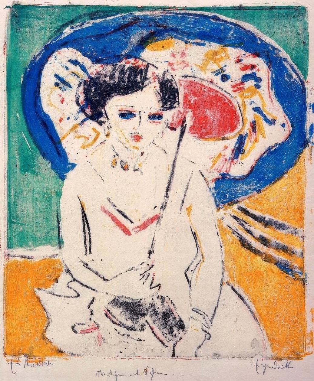 Dodo japán esernyővel alkotó: Ernst Ludwig Kirchner