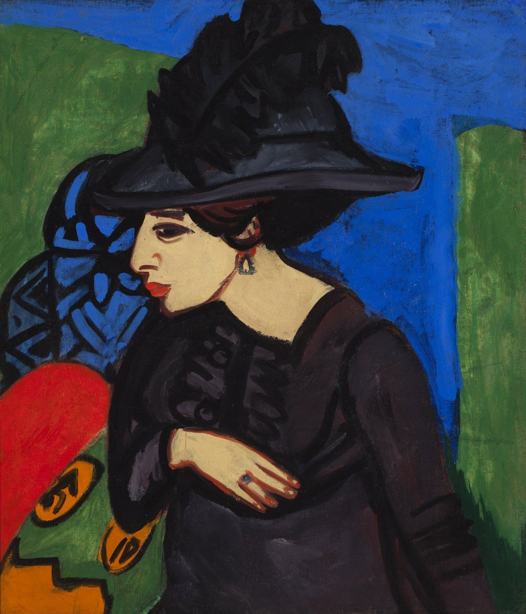Dodo tollas kalappal alkotó: Ernst Ludwig Kirchner