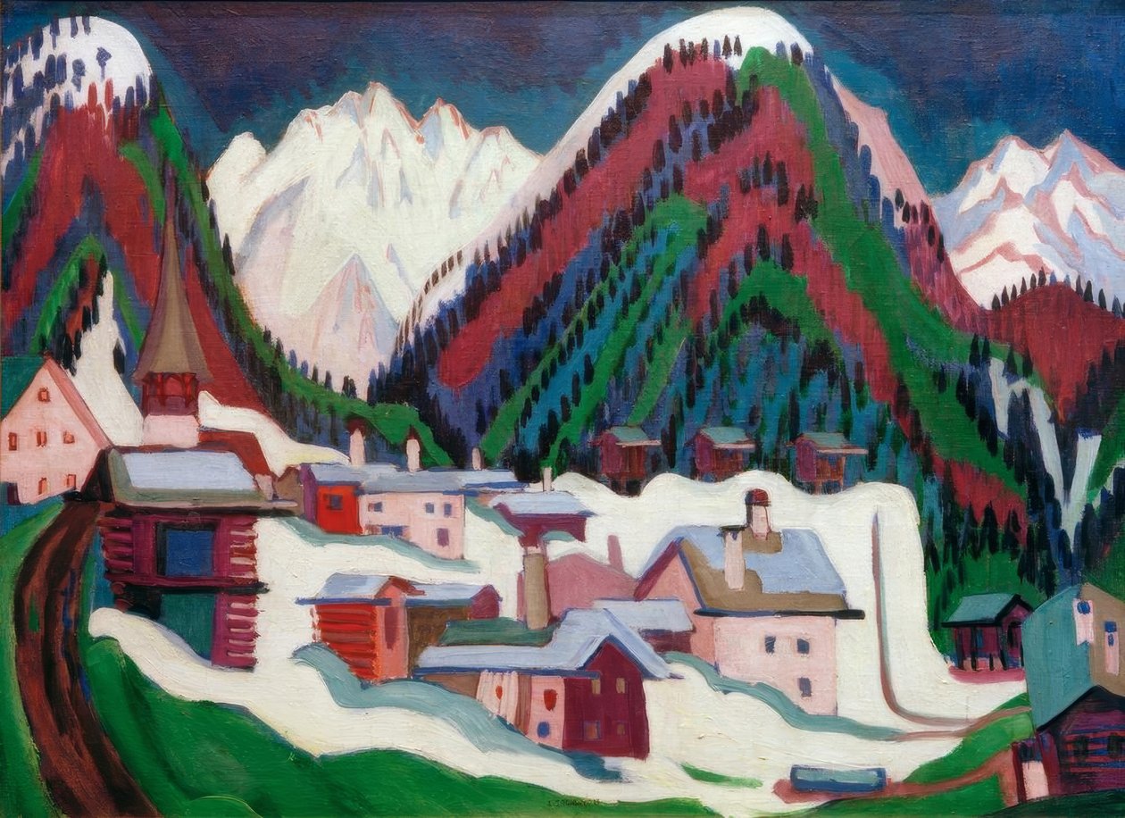 Monstein falu Davos közelében alkotó: Ernst Ludwig Kirchner
