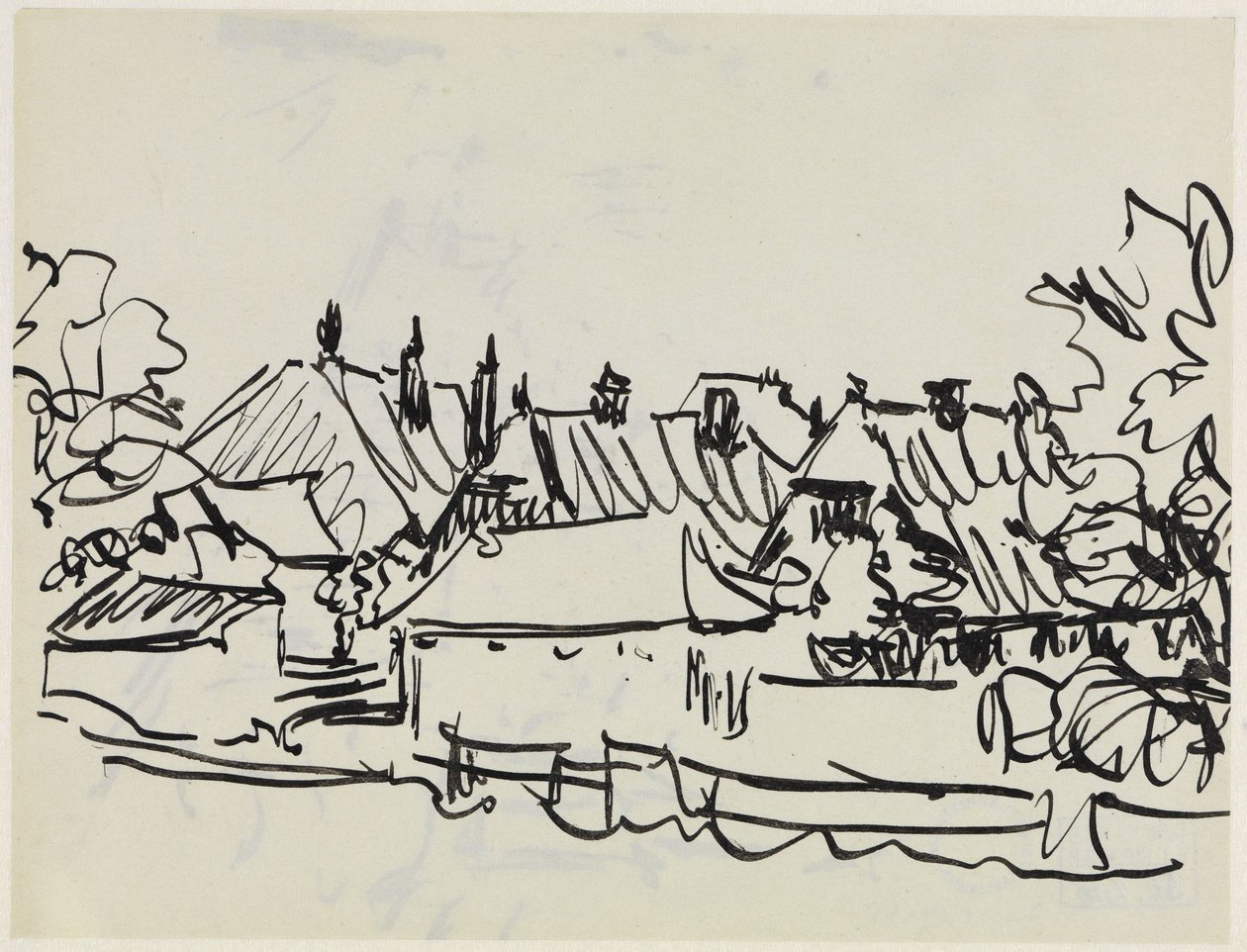 Falu Fehmarn szigetén alkotó: Ernst Ludwig Kirchner