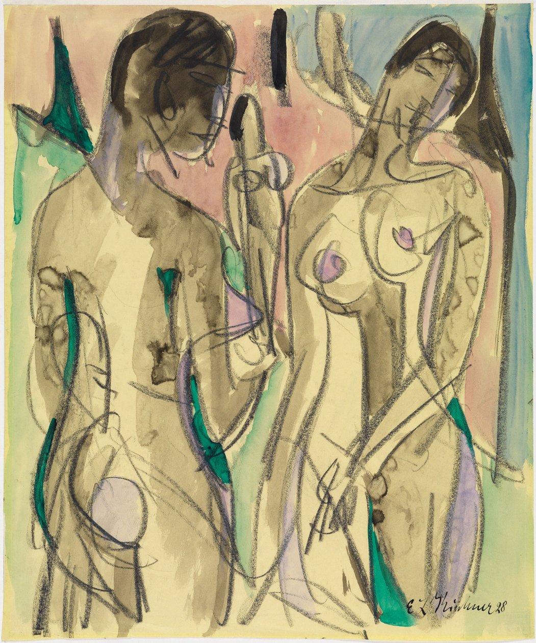 Három felvonás az erdőben alkotó: Ernst Ludwig Kirchner