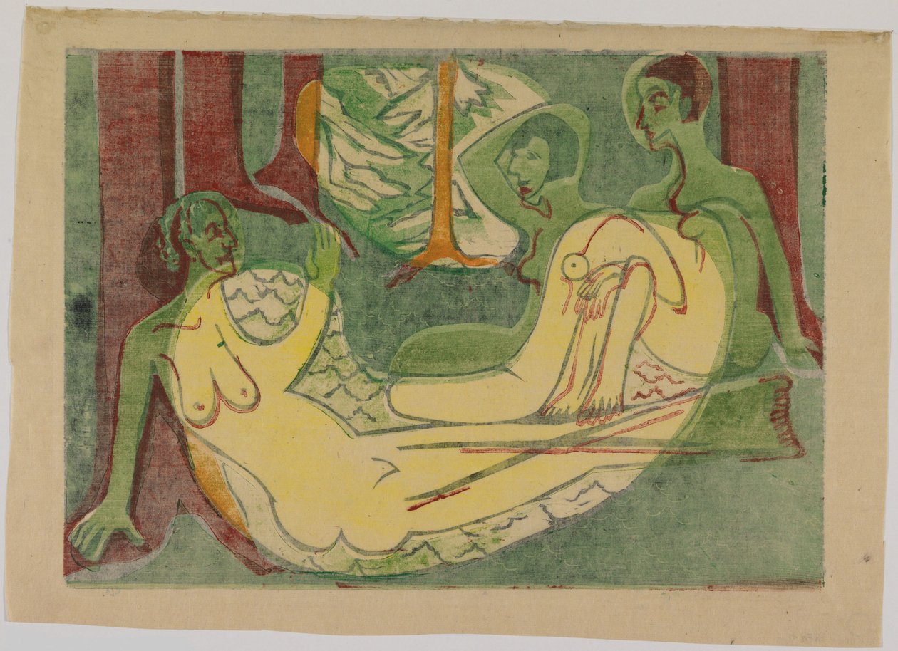 Három felvonás az erdőben alkotó: Ernst Ludwig Kirchner