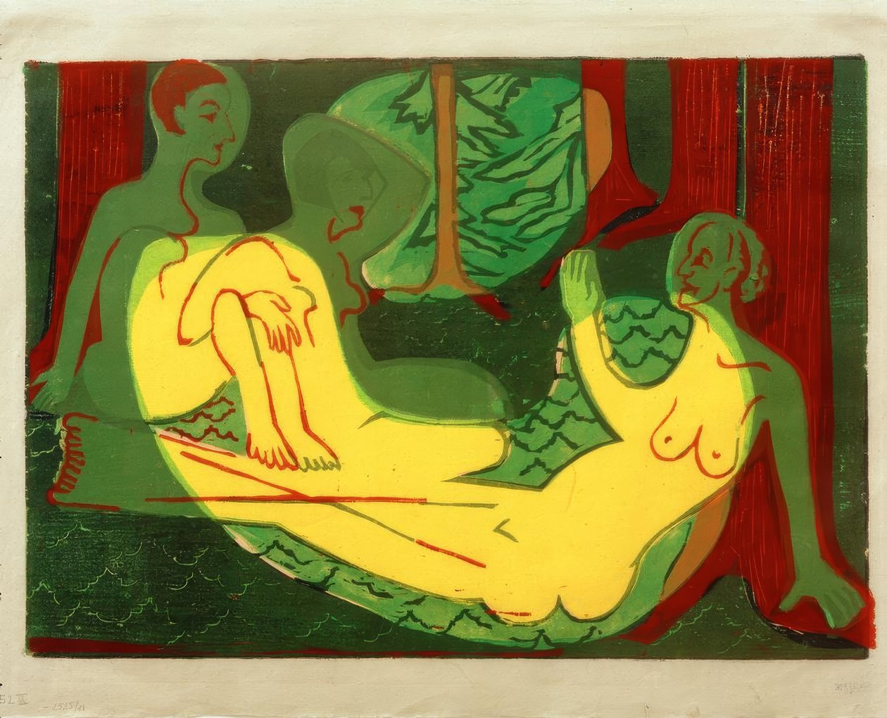 Három felvonás az erdőben alkotó: Ernst Ludwig Kirchner