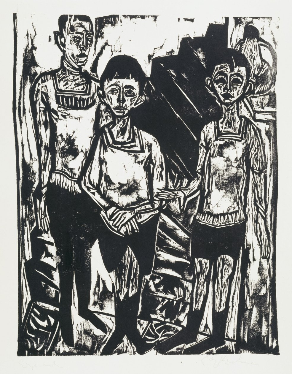 Három fiú (Fehr fiai) alkotó: Ernst Ludwig Kirchner
