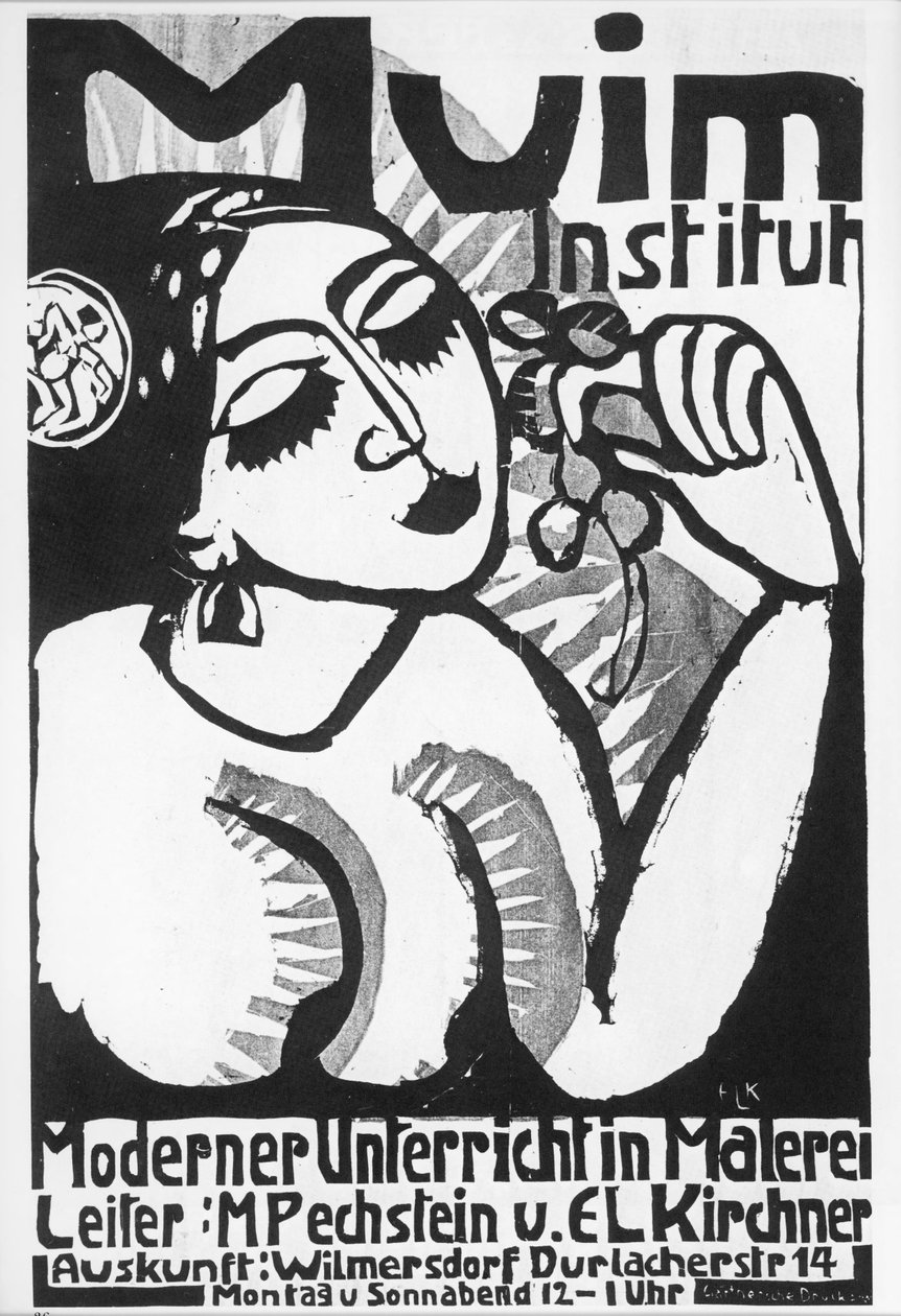 Ernst Ludwig Kirchner: Muim Institute ... (fametszet) alkotó: Ernst Ludwig Kirchner