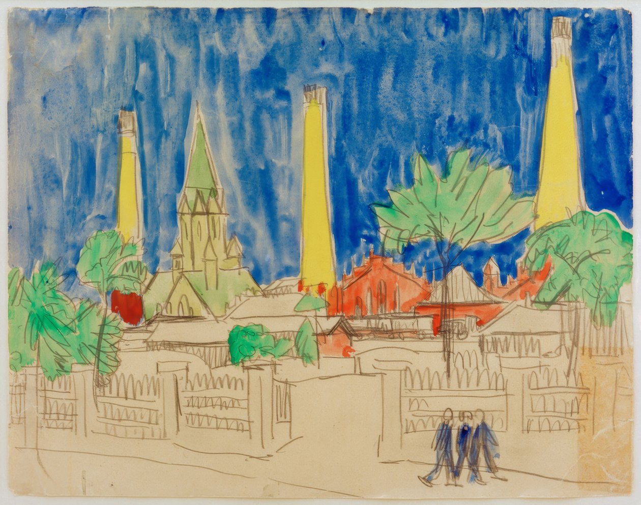 Drezdában található gyár alkotó: Ernst Ludwig Kirchner