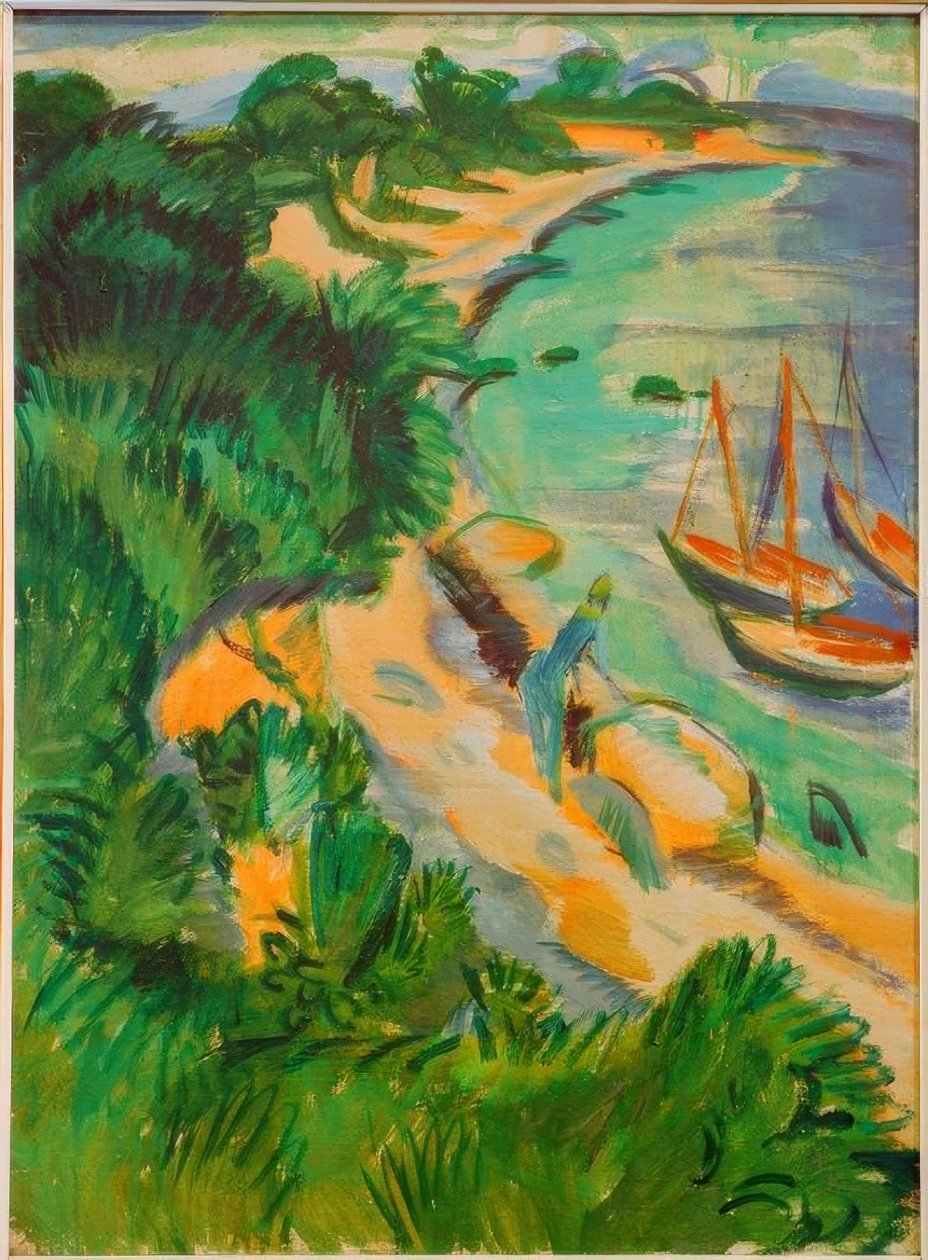 Fehmarn-öböl csónakokkal alkotó: Ernst Ludwig Kirchner