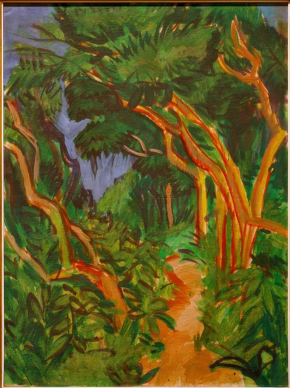 Fehmarn táj, erdei ösvény alkotó: Ernst Ludwig Kirchner