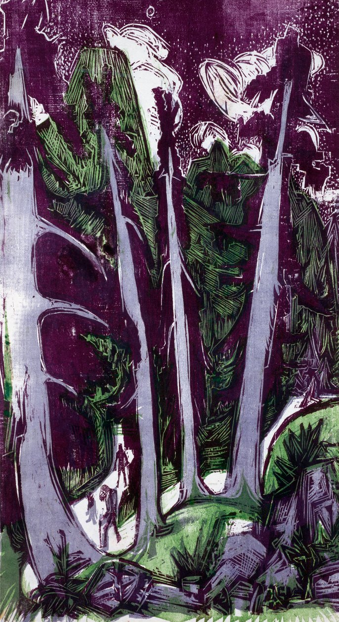 Fenyők alkotó: Ernst Ludwig Kirchner