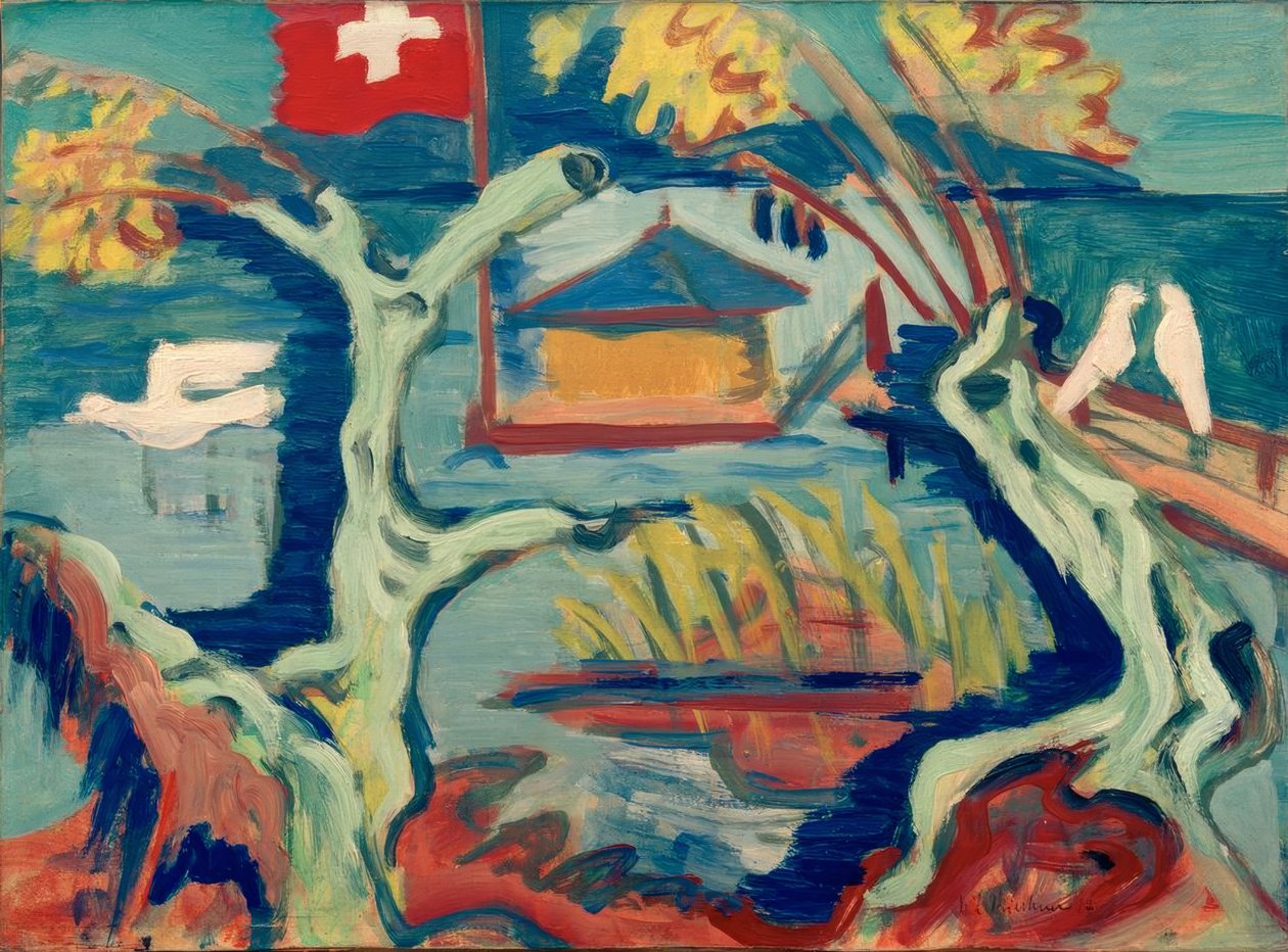 Halászkunyhó a Bodeni-tónál alkotó: Ernst Ludwig Kirchner