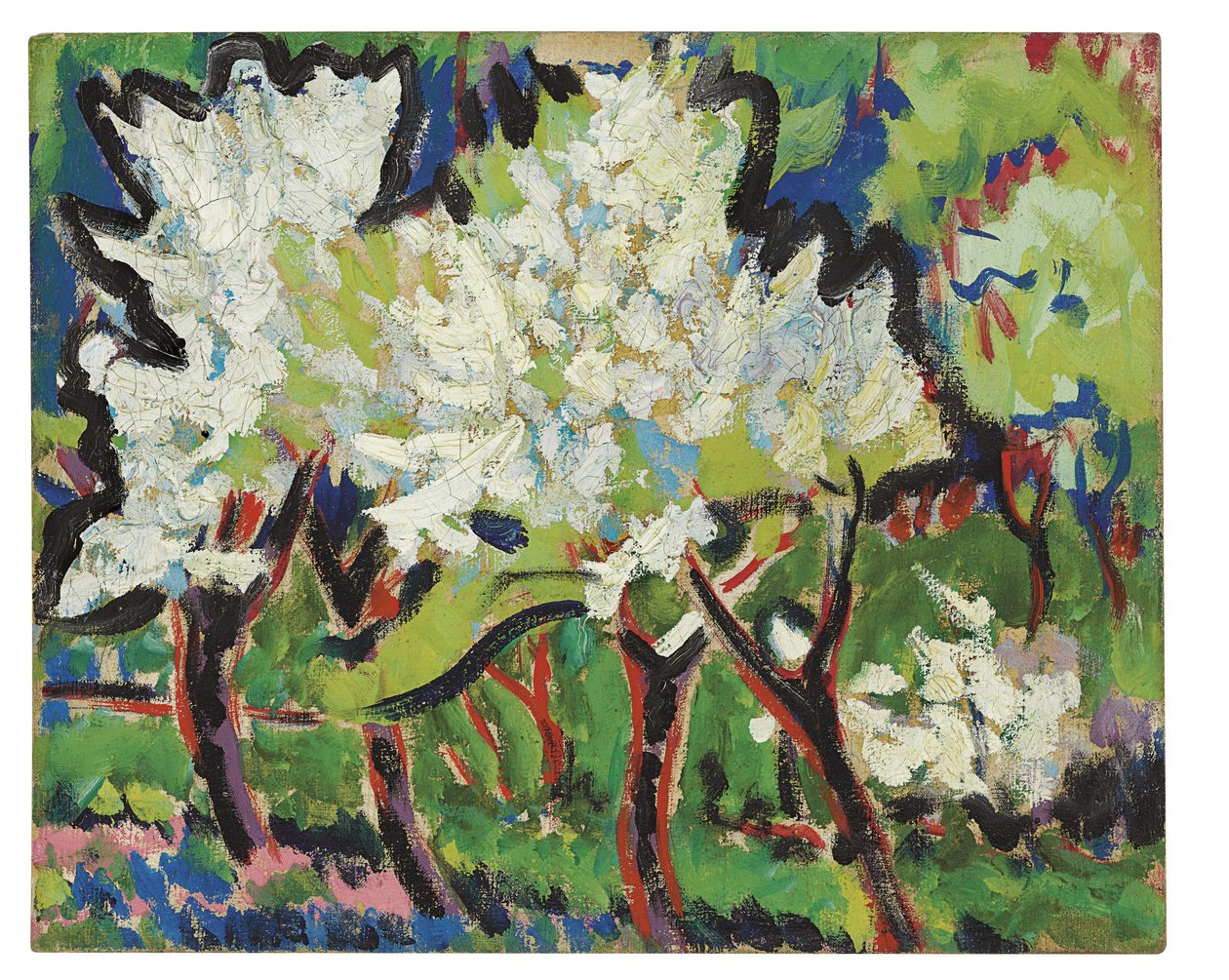 Virágzó fák IV, 1909 alkotó: Ernst Ludwig Kirchner