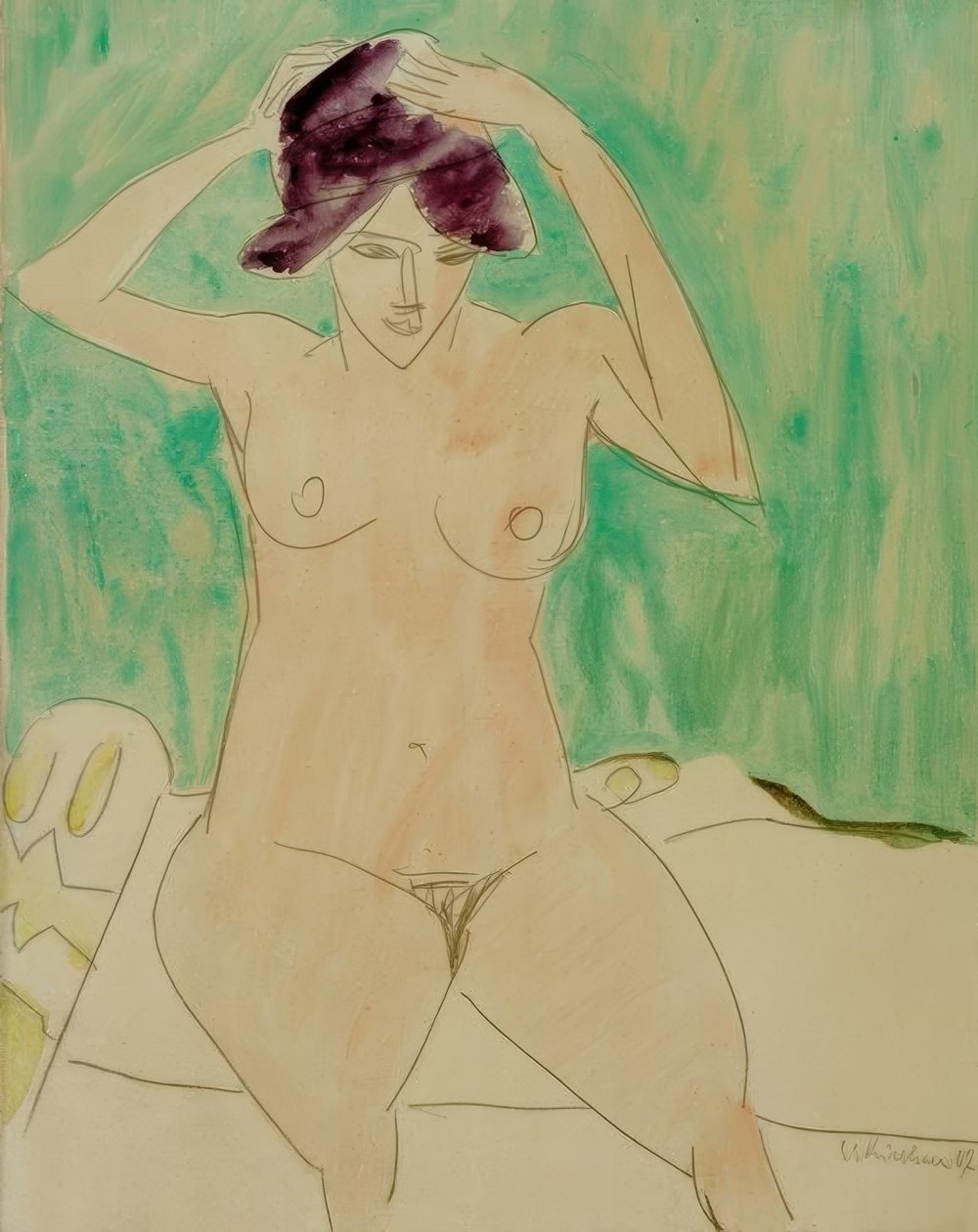 Kalapos nő – dodo alkotó: Ernst Ludwig Kirchner