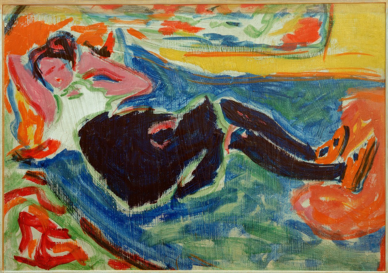 Fekete harisnyás nő alkotó: Ernst Ludwig Kirchner