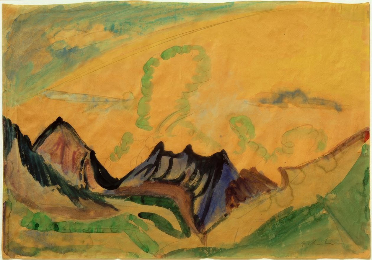 Hegyi táj alkotó: Ernst Ludwig Kirchner