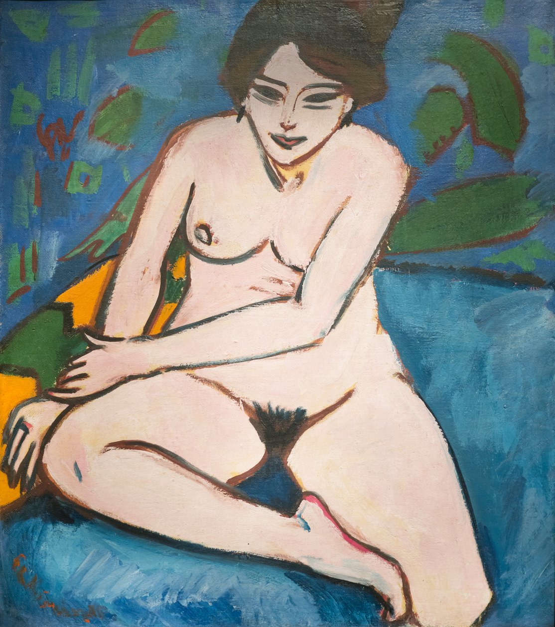 Német: Akt kék alapon Akt kék alapon alkotó: Ernst Ludwig Kirchner