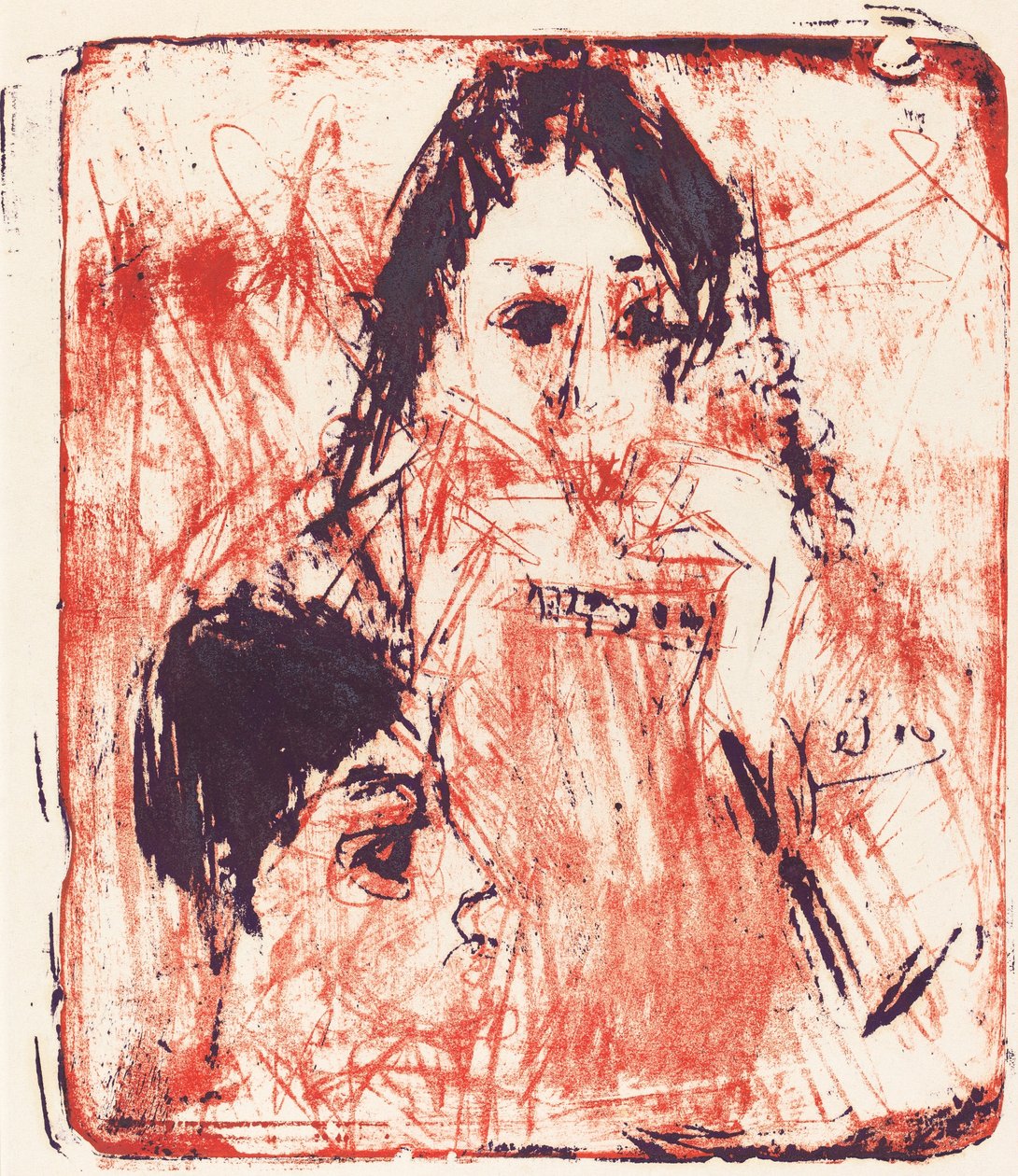 Harmonika lejátszó alkotó: Ernst Ludwig Kirchner