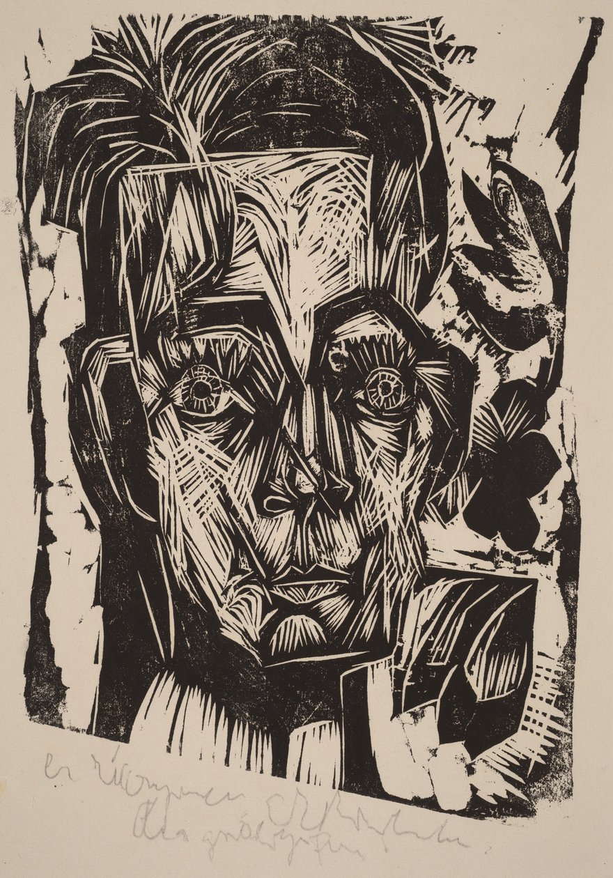 Dr. Robert Binswanger (a hallgató) feje alkotó: Ernst Ludwig Kirchner