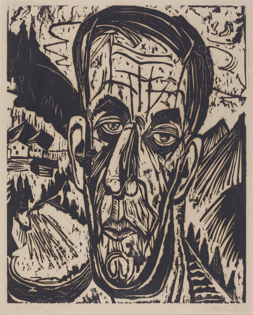 Head of van de Velde, Bright (Kopf van de Velde, Hell) alkotó: Ernst Ludwig Kirchner