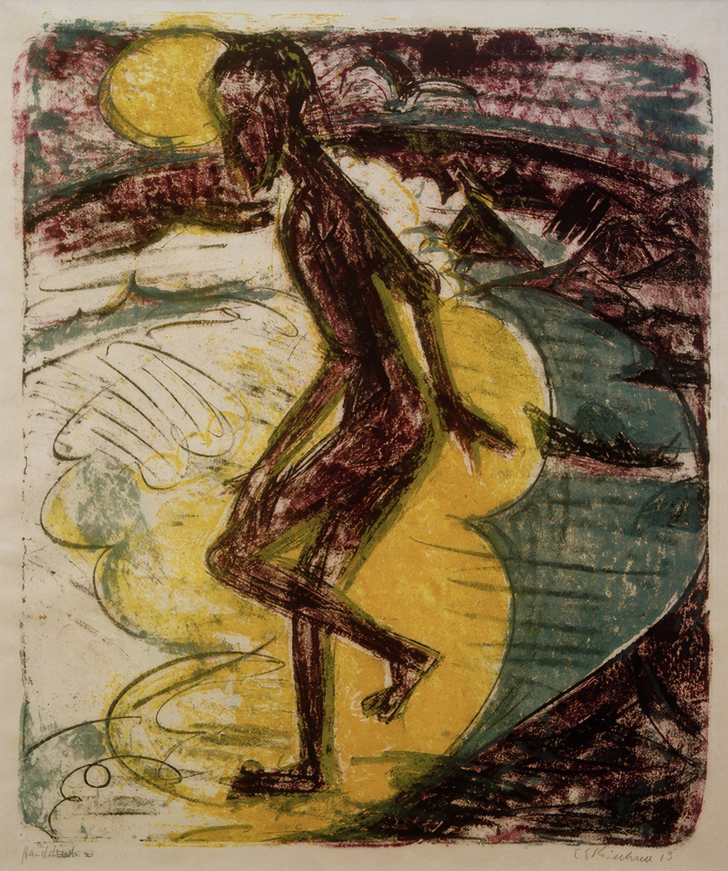 Az ember belép a tengerbe alkotó: Ernst Ludwig Kirchner