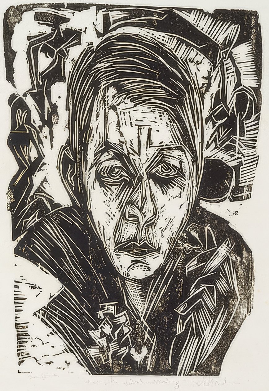 Fiatal lány cigarettával alkotó: Ernst Ludwig Kirchner